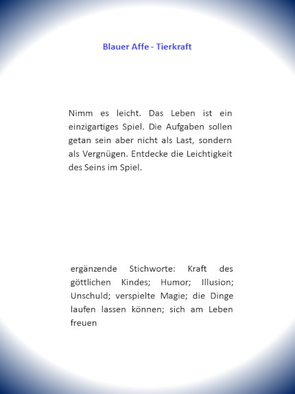 blauer Affe Text